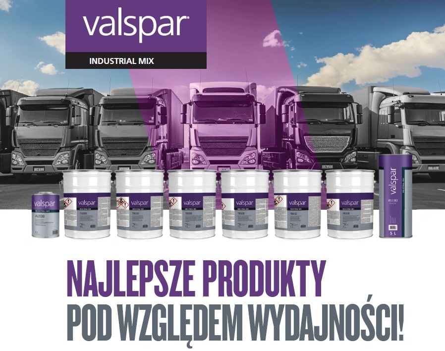 Lakiery przemysłowe Valspar do pojazdów ciężarowych